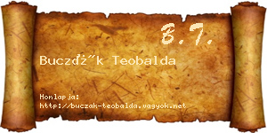 Buczák Teobalda névjegykártya